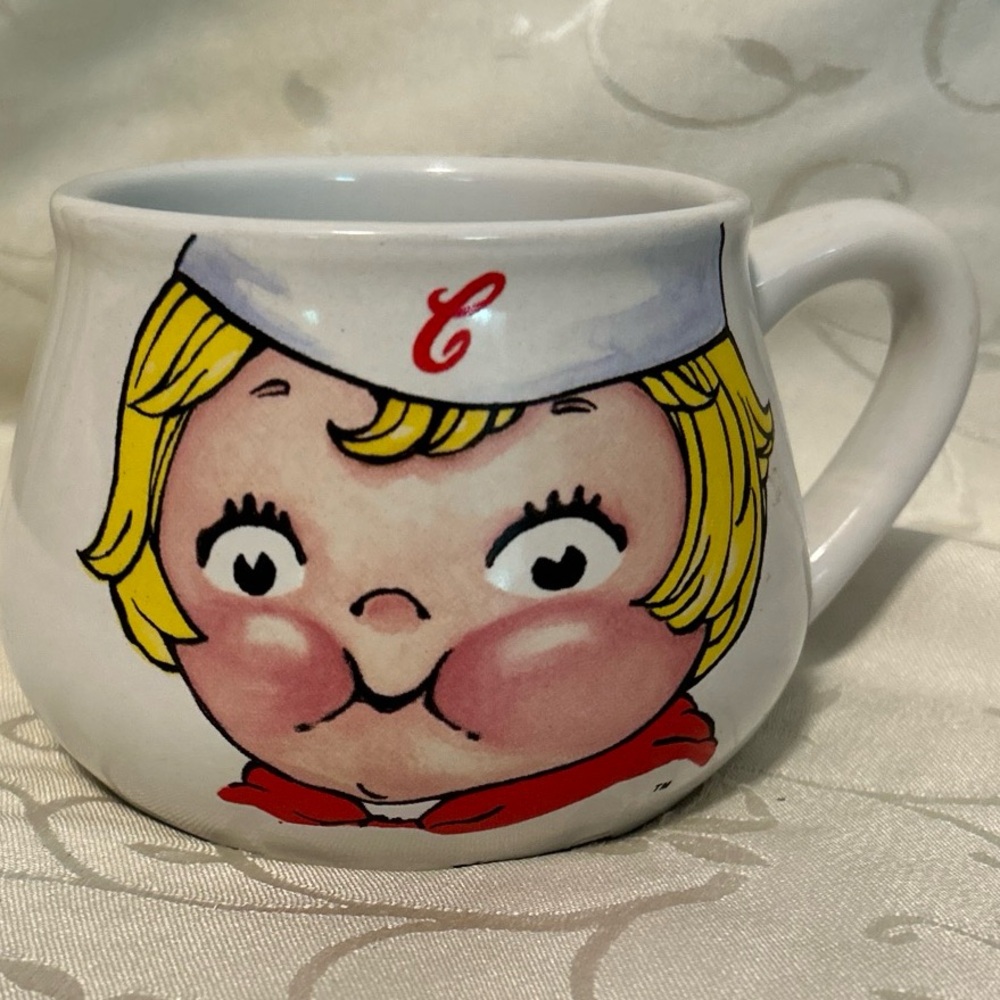 Vintage 1998 Campbell Soup COLLECTABLE Mug Cup Bowl Houston Doll Face